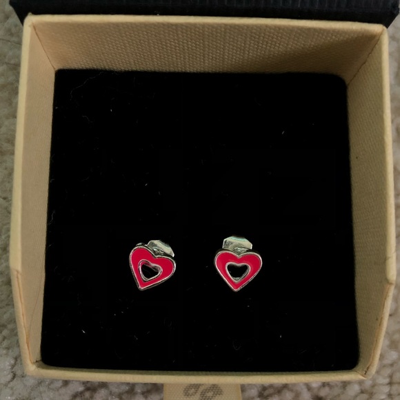 Retro Heart Earrings - Picture 1 of 1